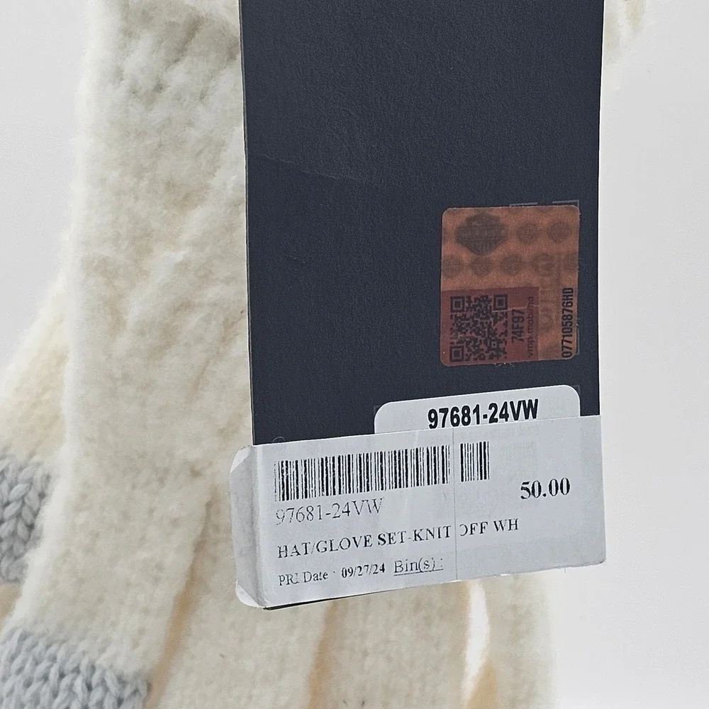 Harley-Davidson Womens Off White Cable Knit Touchscreen (Gloves Only) 97681-24VW